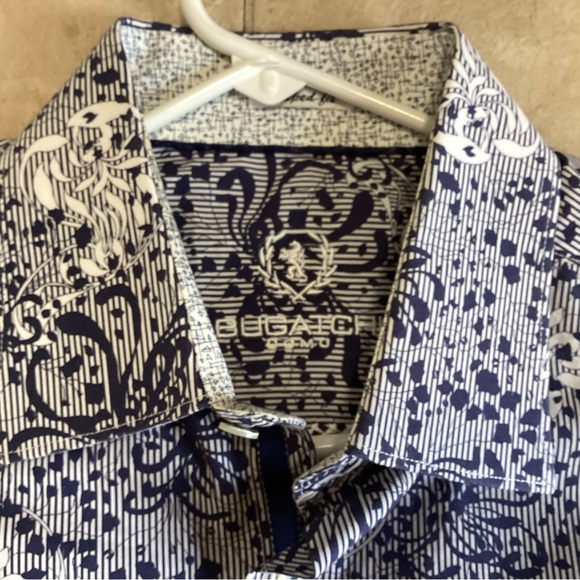 Men’s Bugatchi Uomo long sleeved, shaped fit shirt, size small. - Picture 2 of 8
